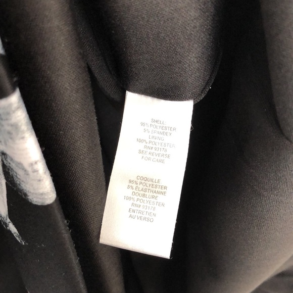 T TAHARI | EUC floral black and white work dress with back zip SIZE 6 - Picture 8 of 12